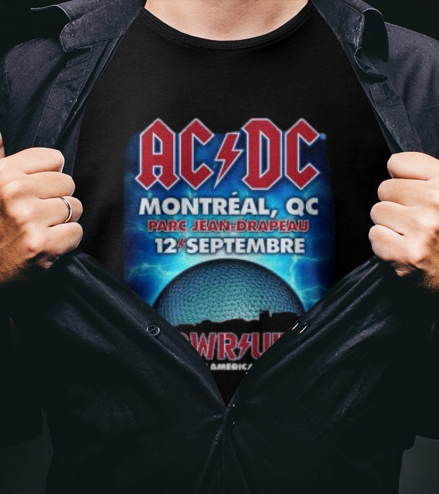 ACDC Montreal QC Parc Jean Drapeau 12 Septembre Pwr Up Tour T-Shirt