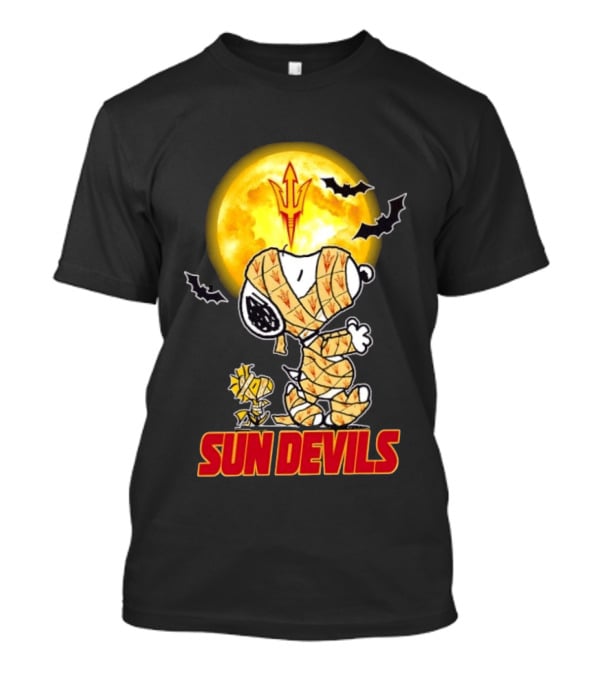 Arizona State Sun Devils Snoopy Woodstock Cosplay Mummy Halloween T-Shirt