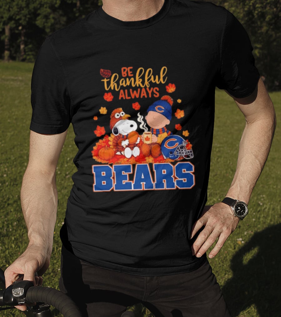 Be Thankful Always Snoopy And Charlie Brown Bears T-Shirt