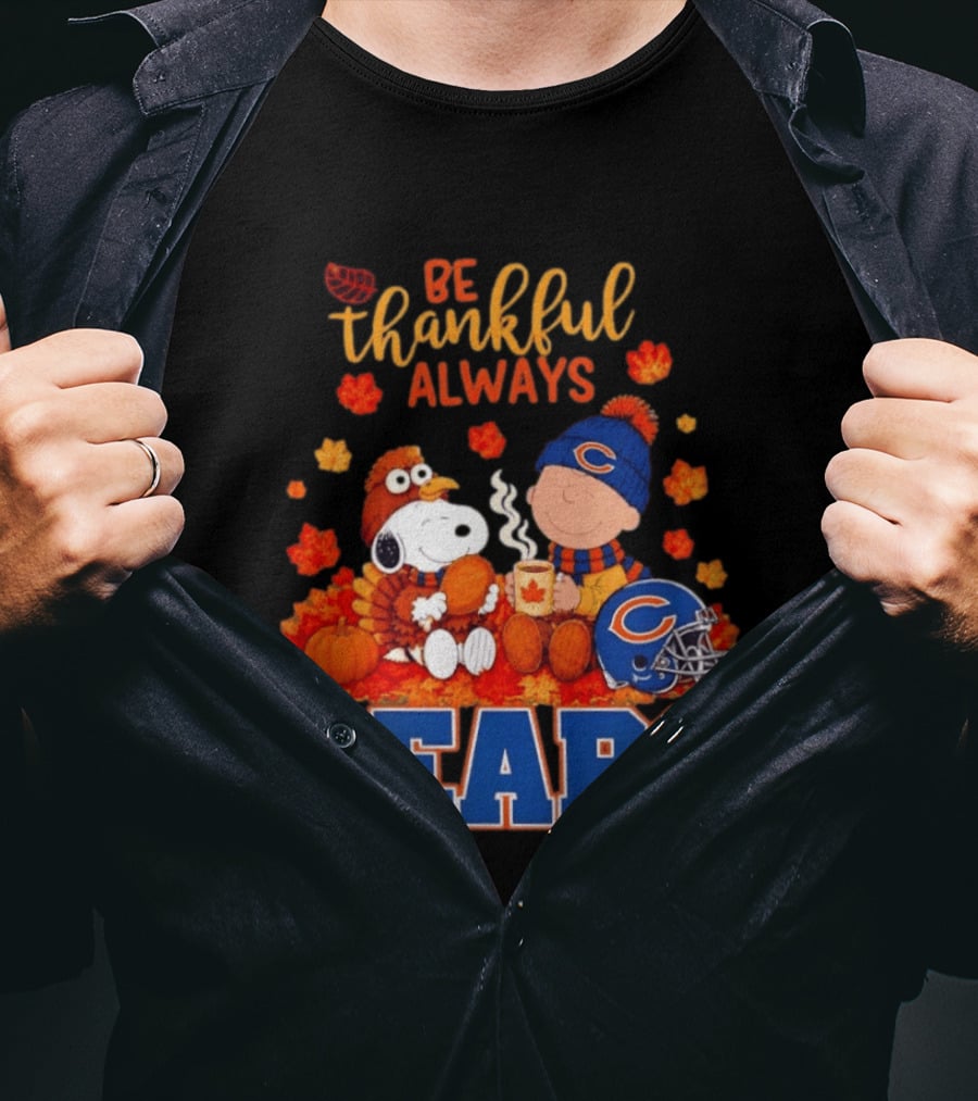 Be Thankful Always Snoopy And Charlie Brown Bears T-Shirt
