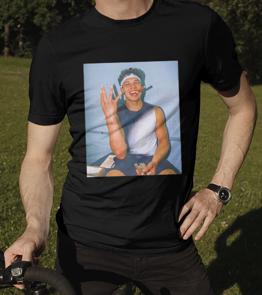 Ben Shelton Smoking Cigar Hand Gesture Victory Celebration T-Shirt