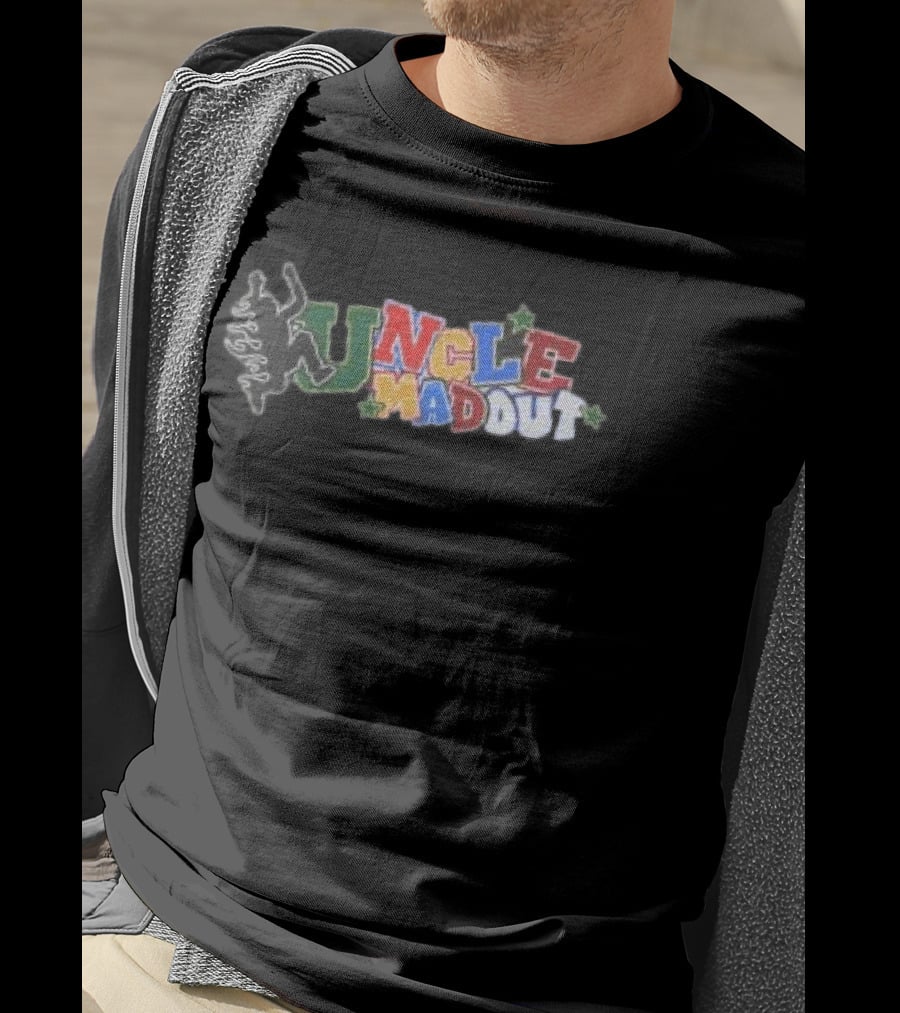 Uncle Madout DJ Madout Store Colorful Lettering Silhouette Tree T-Shirt