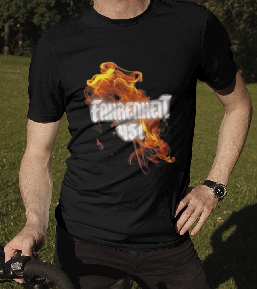 Fahrenheit 451 I'm With The Banned Books World Tour 2026 Flames T-Shirt