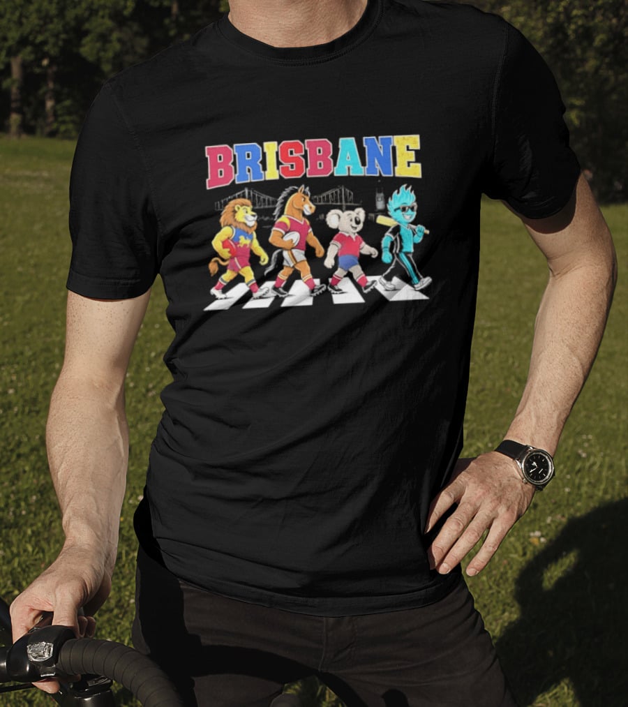 Brisbane Lions Koala Characters Abbey Road Crossing T-Shirt