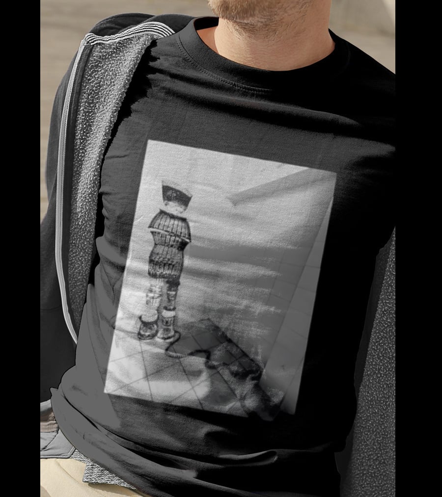 Calgary AeroMexico Airlines Winter Wonderland Robotic Figure In Monochrome Tile Room T-Shirt