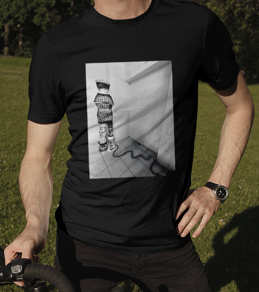 Calgary AeroMexico Airlines Winter Wonderland Robotic Figure In Monochrome Tile Room T-Shirt
