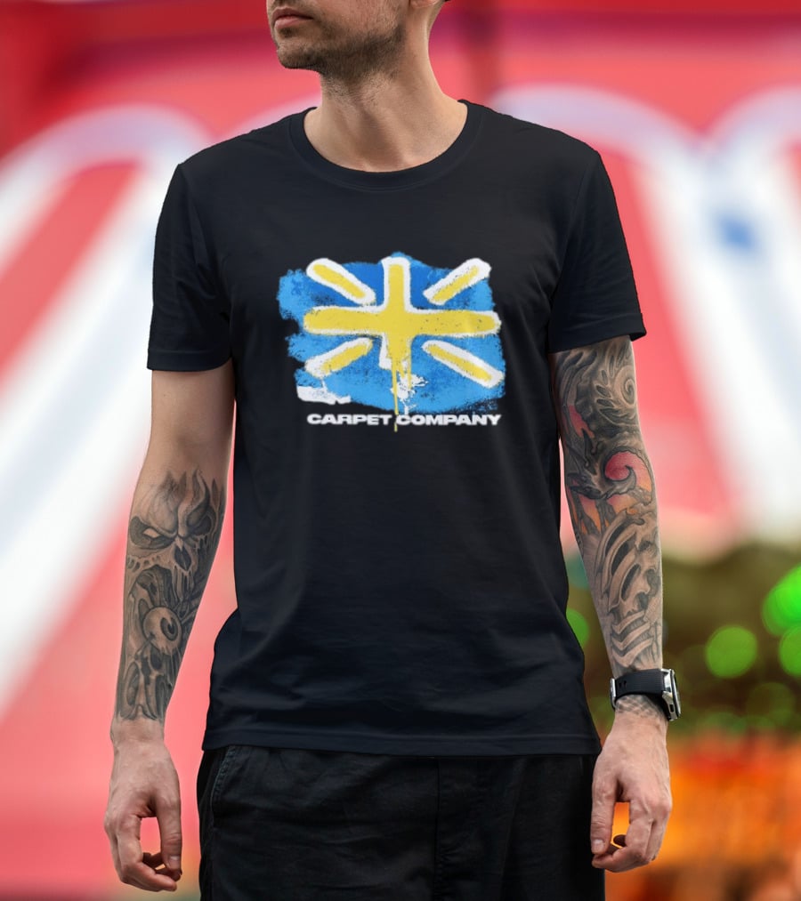 Carpet Company Union Jack Blue Yellow Cross T-Shirt