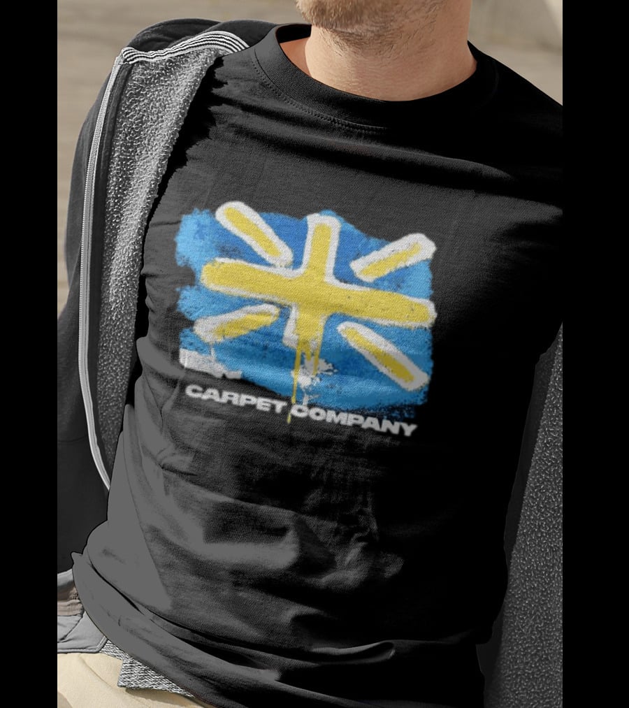 Carpet Company Union Jack Blue Yellow Cross T-Shirt
