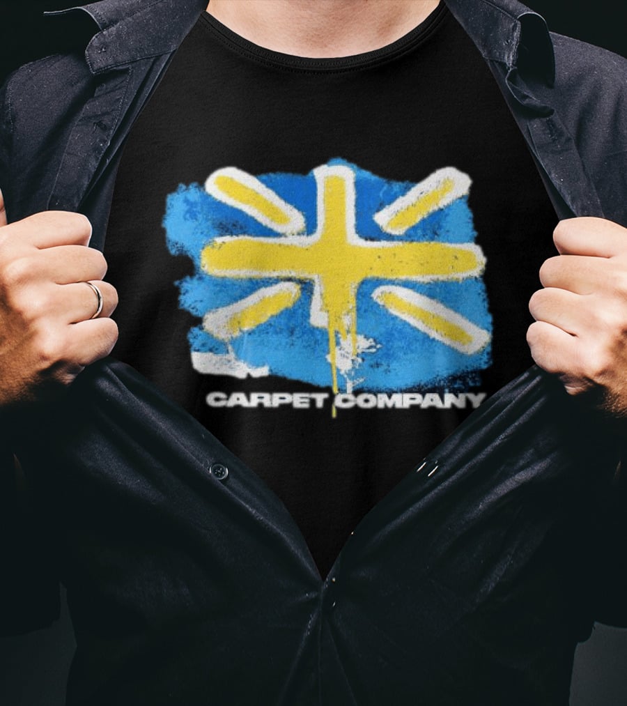 Carpet Company Union Jack Blue Yellow Cross T-Shirt