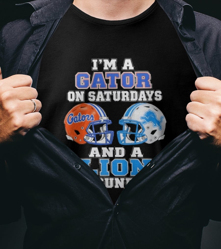 Gator Saturdays Lion Sundays Sports Fan Gear T-Shirt