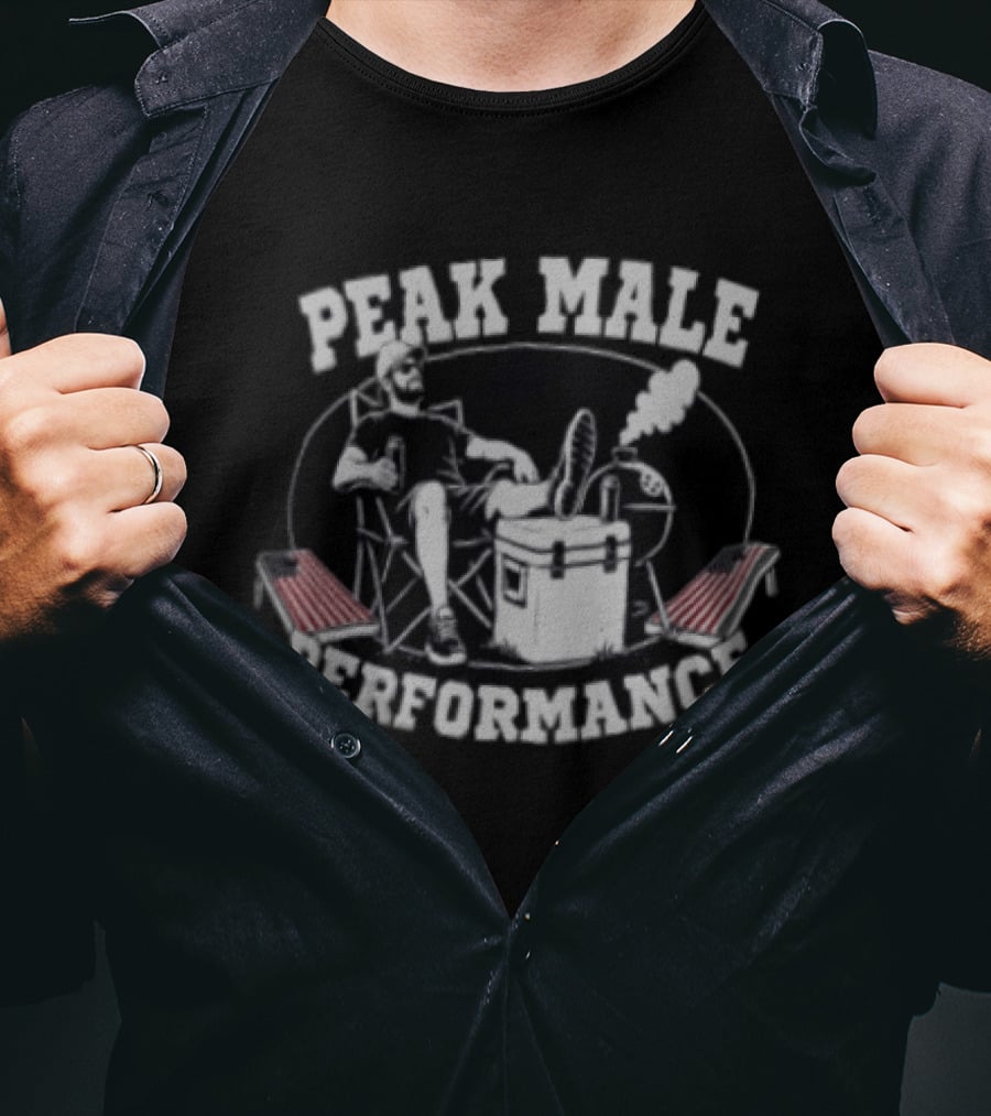Peak Male Performance Relaxing With Grill And Cooler T-Shirt