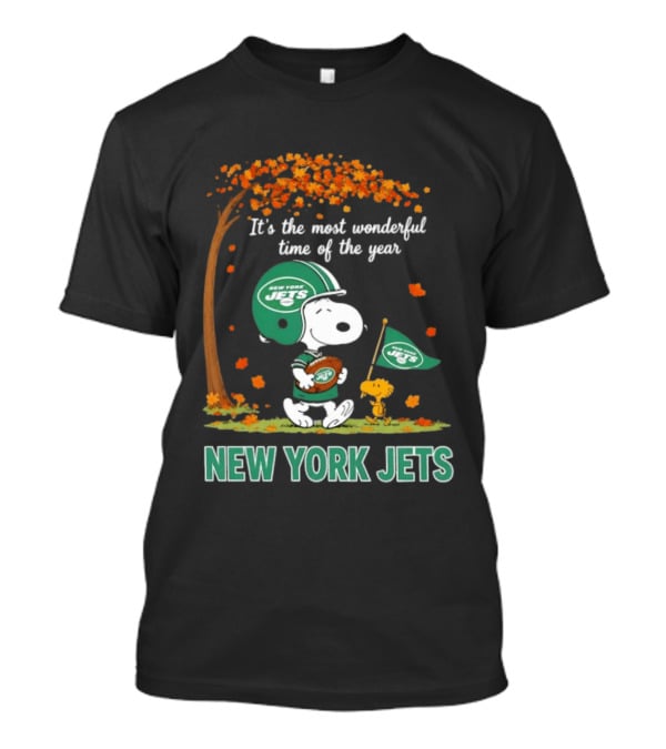 It's The Most Wonderful Time Of The Year Snoopy And Woodstock New York Jets Celebration T-Shirt
