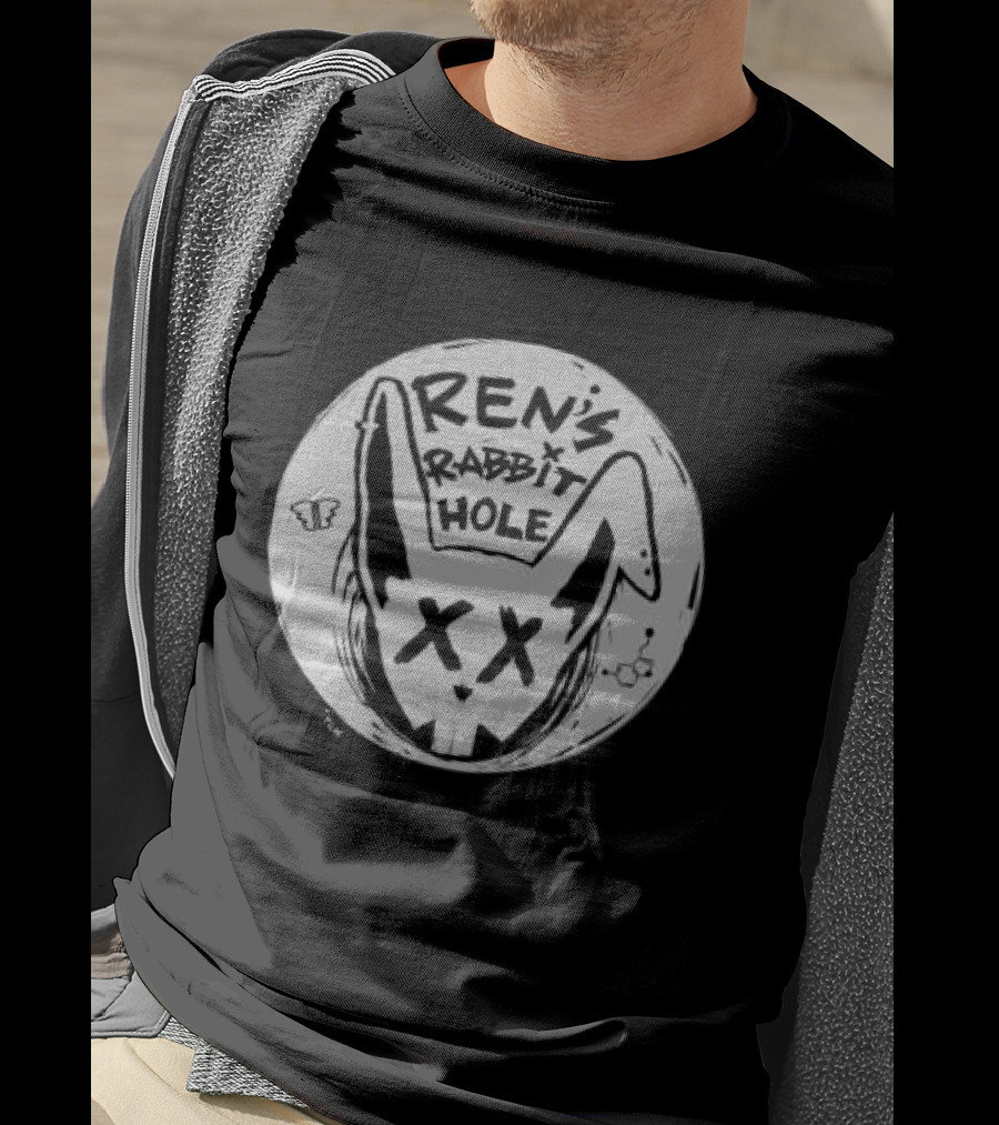 Ren's Rabbit Hole XX Bunny Graphic On Circle T-Shirt