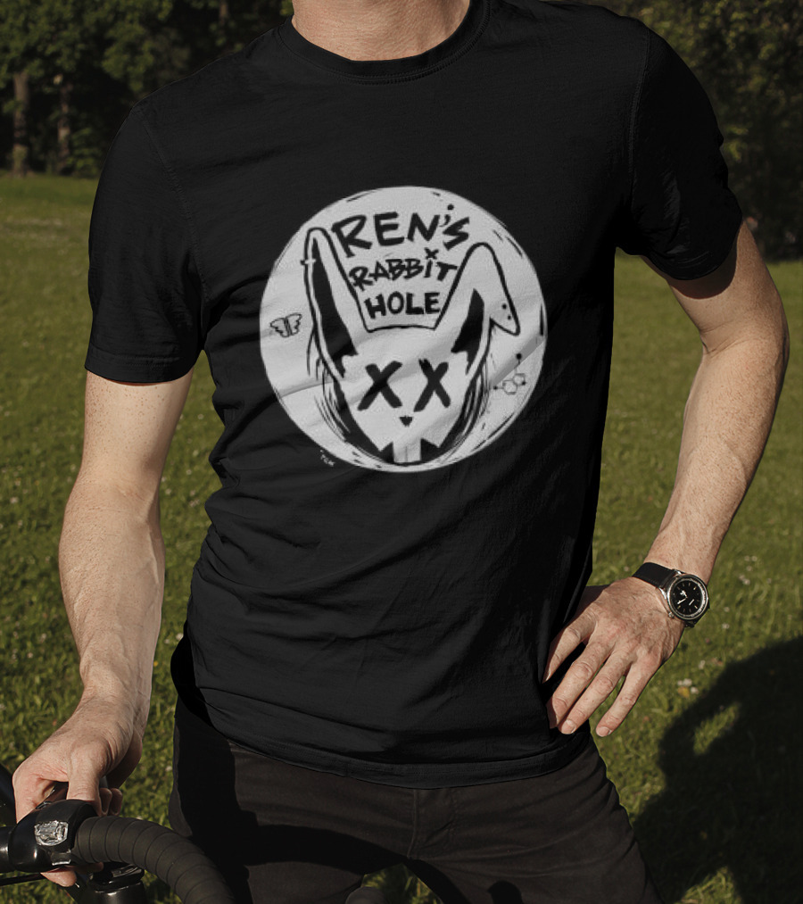 Ren's Rabbit Hole XX Bunny Graphic On Circle T-Shirt