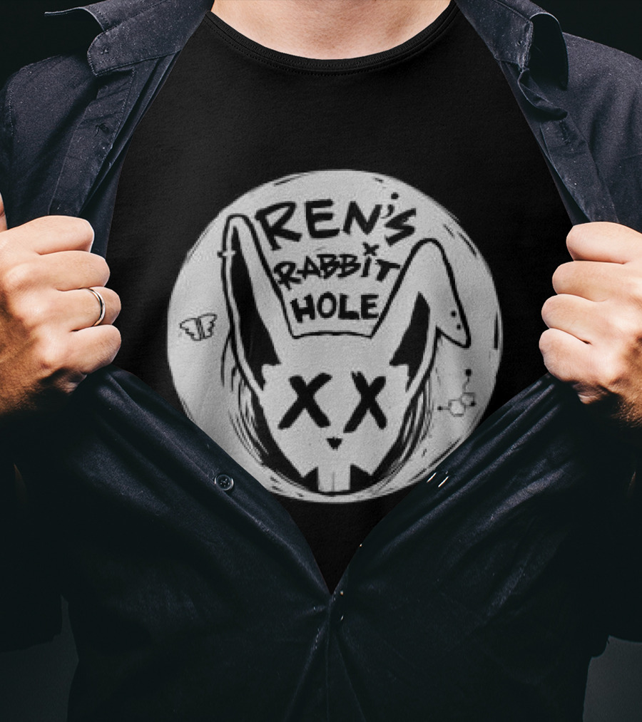 Ren's Rabbit Hole XX Bunny Graphic On Circle T-Shirt