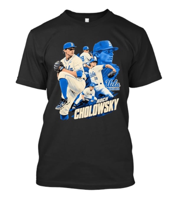 UCLA Bruins Roch Cholowsky 2026 Player Collage Baseball Pitcher Collection T-Shirt