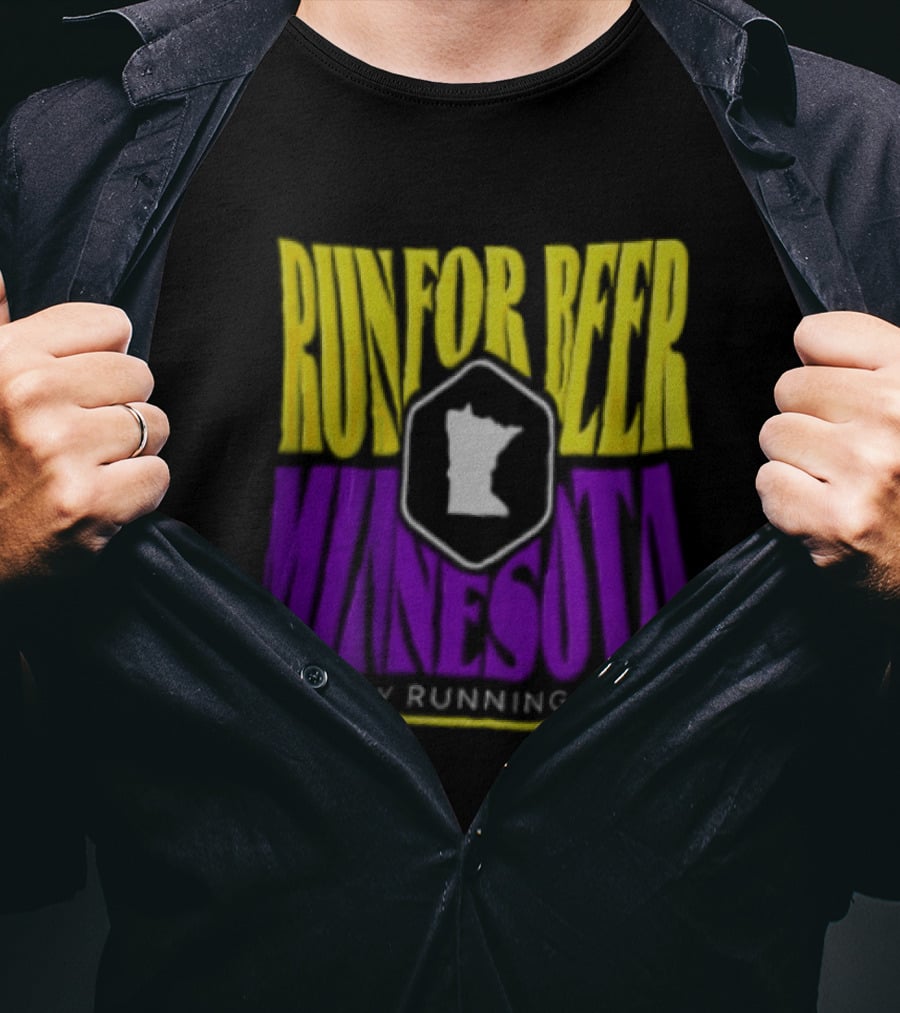 Run For Beer Minnesota Brewery Running Series Event With State T-Shirt