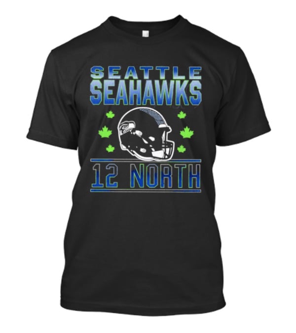 Seattle Seahawks 12 North Helmet Fall Leaves T-Shirt