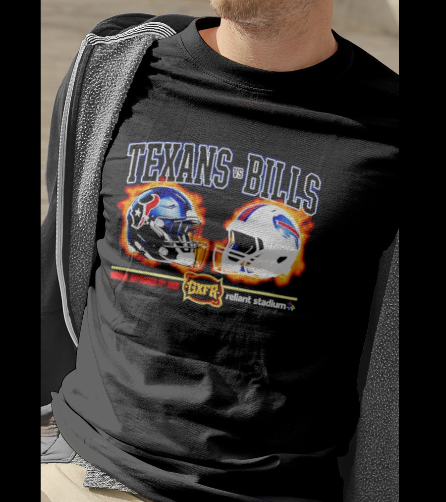 Texans Vs Bills Sunday September 13th 2026 Reliant Stadium Helmet Showdown T-Shirt