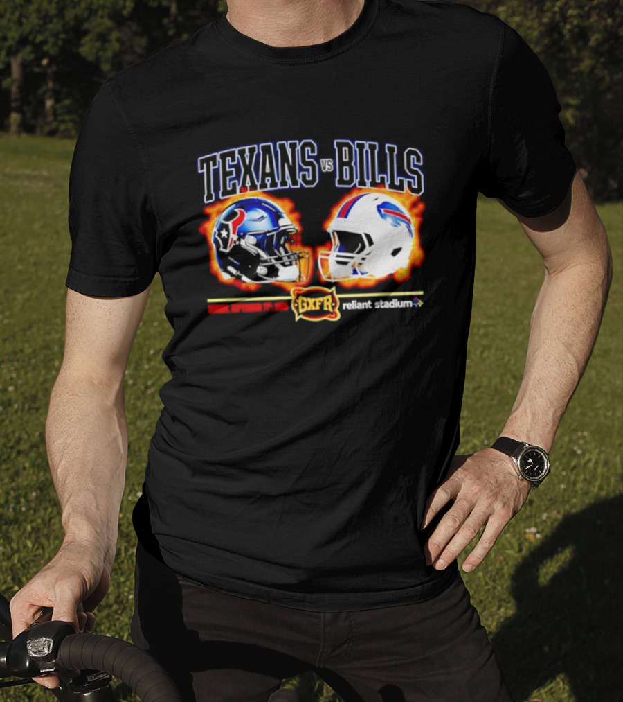 Texans Vs Bills Sunday September 13th 2026 Reliant Stadium Helmet Showdown T-Shirt