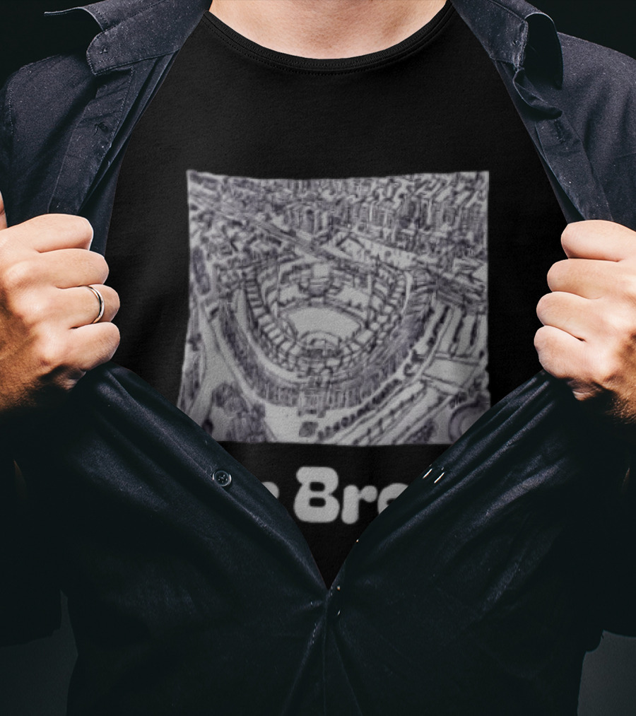 Bronx Yankee Stadium Detailed Sketch Arial View T-Shirt