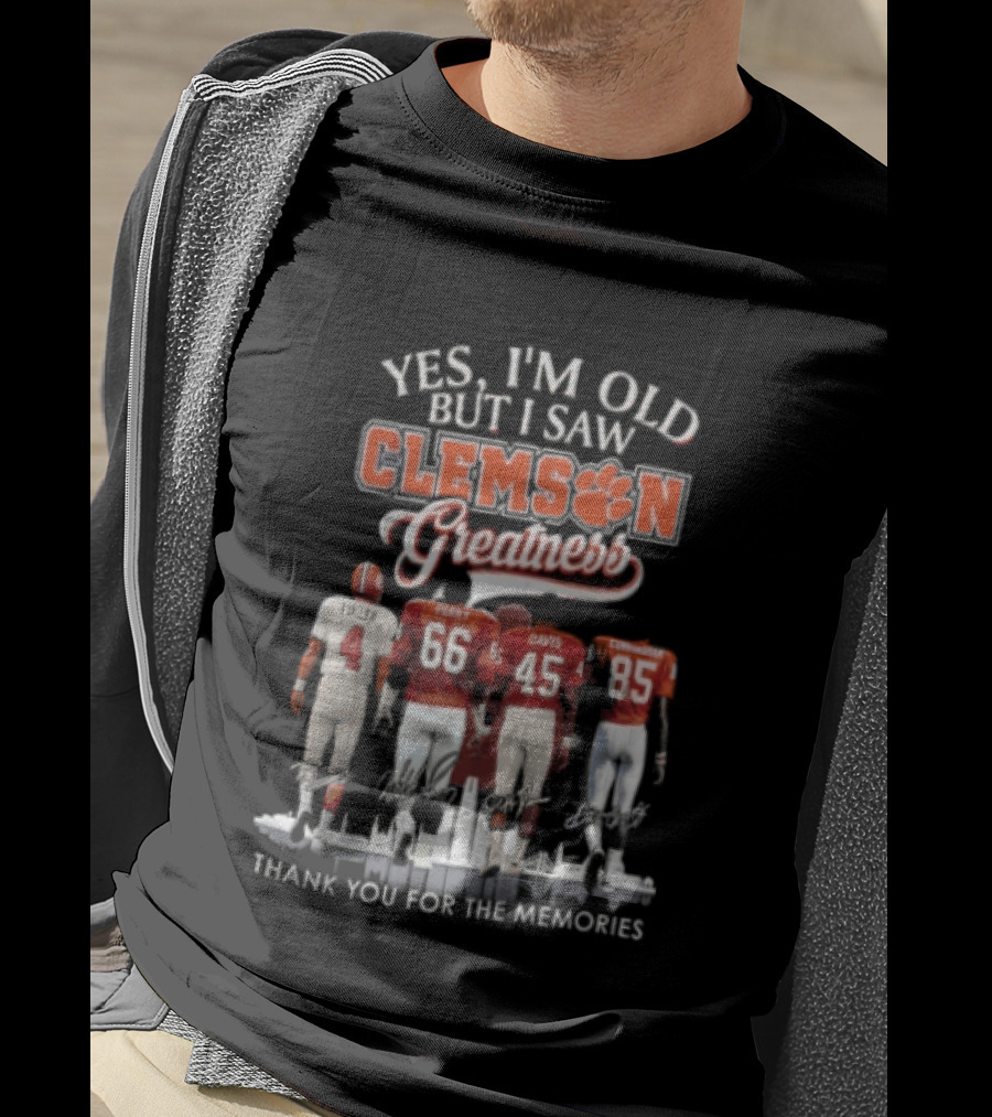 Yes I'm Old But I Saw Clemson Greatness Thank You For The Memories Perry Davis Conner T-Shirt