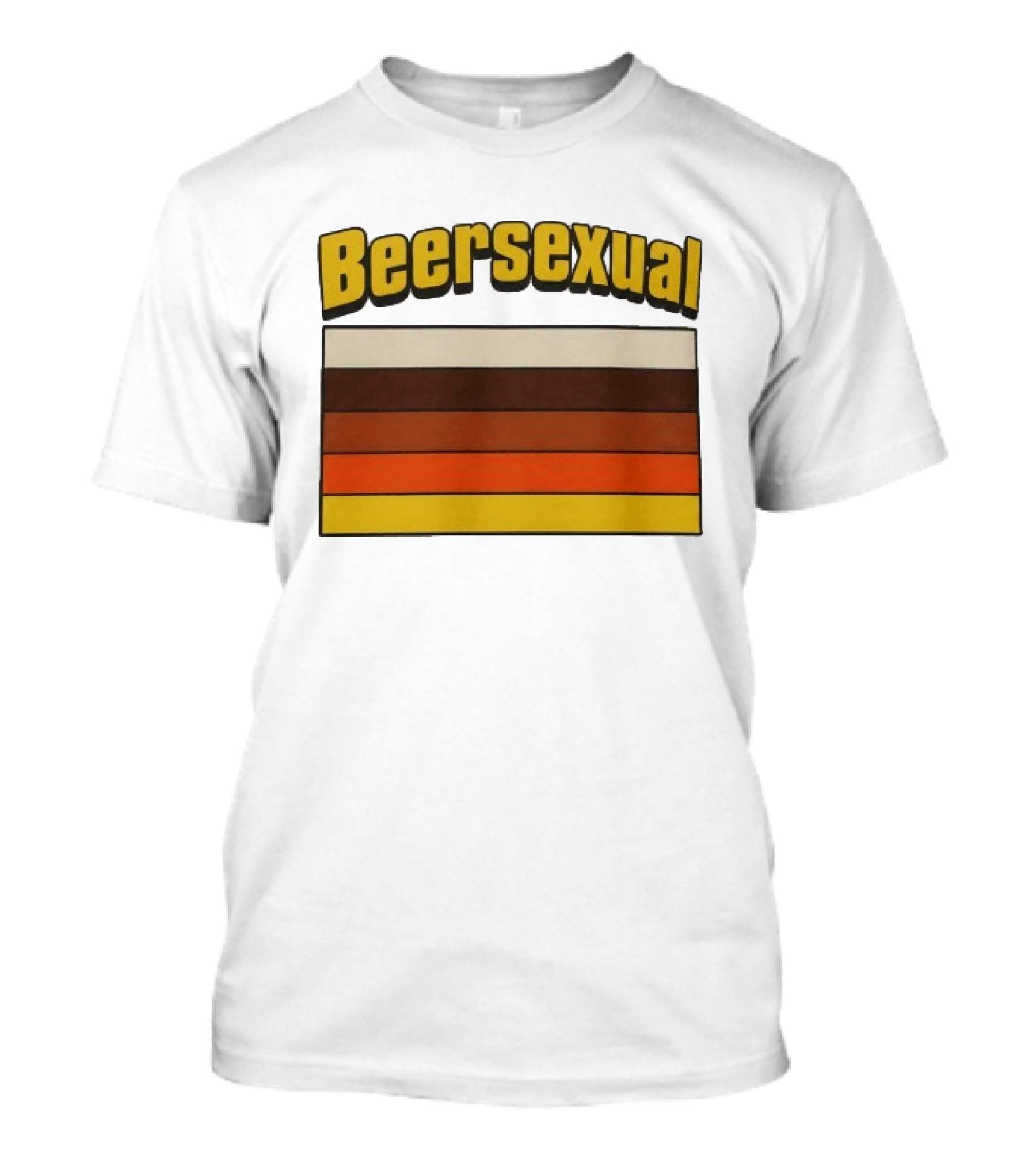 Beersexual Striped Flag With Bold Earth Tones T-Shirt