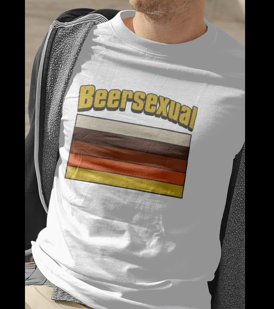Beersexual Striped Flag With Bold Earth Tones T-Shirt