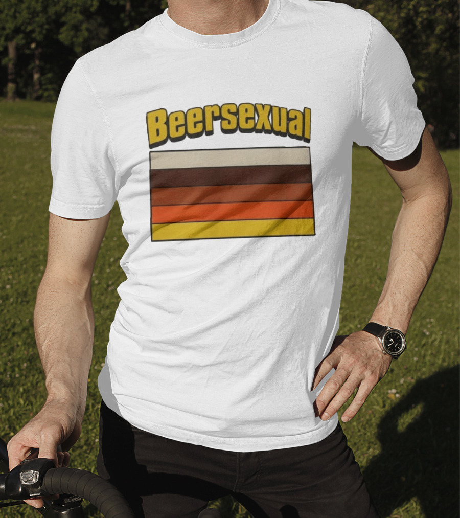 Beersexual Striped Flag With Bold Earth Tones T-Shirt