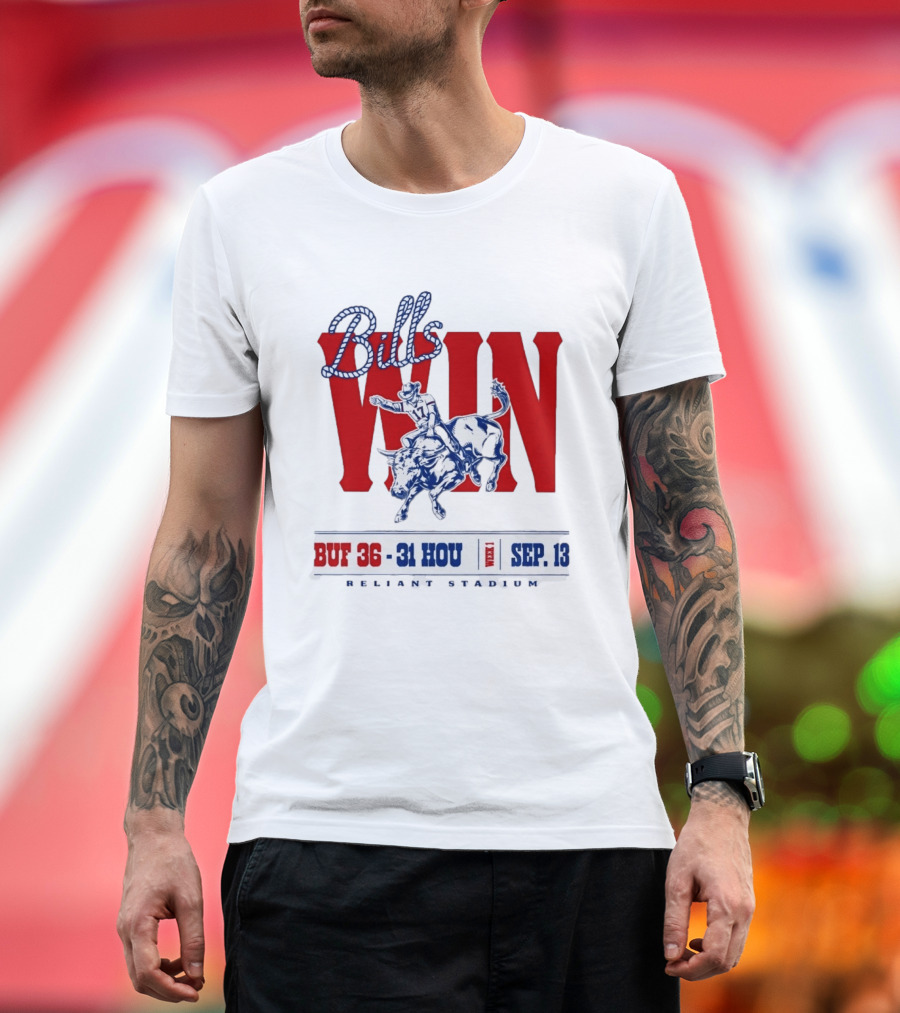 Bills Win Buffalo Vs Houston Cowboy Rodeo Reliant Stadium Sep 13 T-Shirt