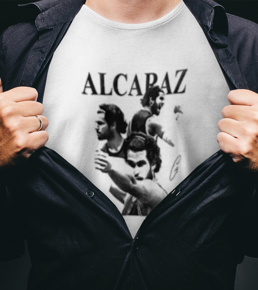 Alcaraz Tennis Player Silhouette US Open Champion T-Shirt