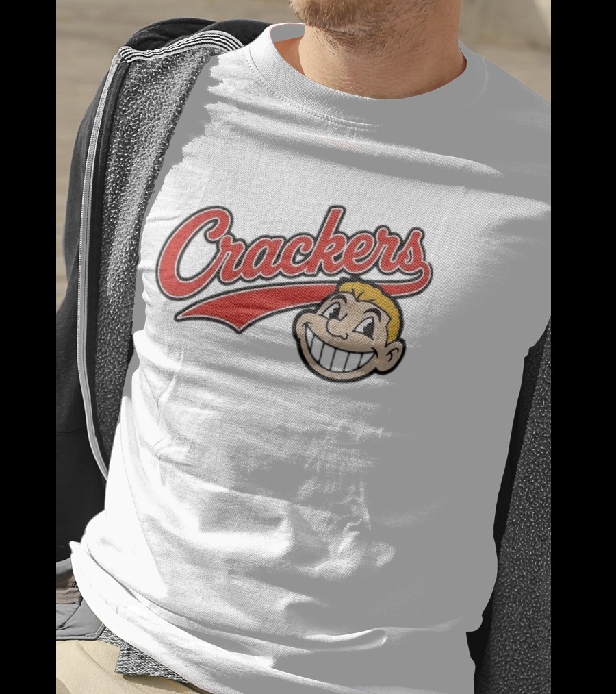 Crackers Logo Vintage Style Cartoon Face T-Shirt
