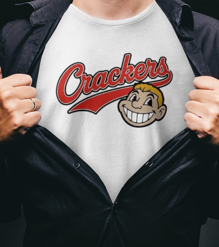 Crackers Logo Vintage Style Cartoon Face T-Shirt