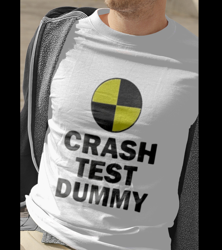 Crash Test Dummy Yellow Black Checkerboard Marker T-Shirt