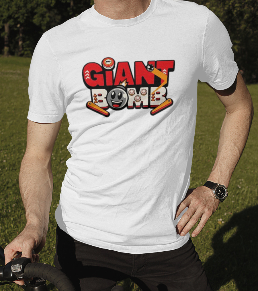 Giant Bomb Pinball Arcade Game Logo Retro Style Hat T-Shirt