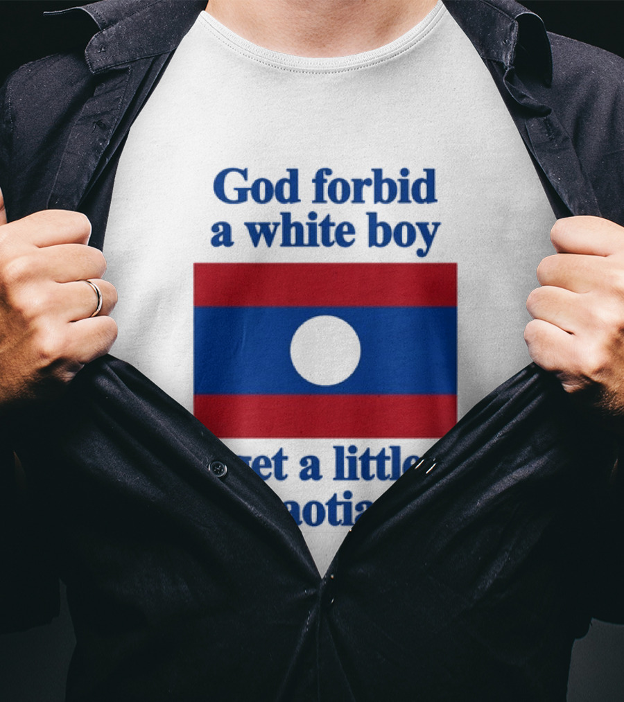 God Forbid A White Boy Get A Little Laotian Flag T-Shirt
