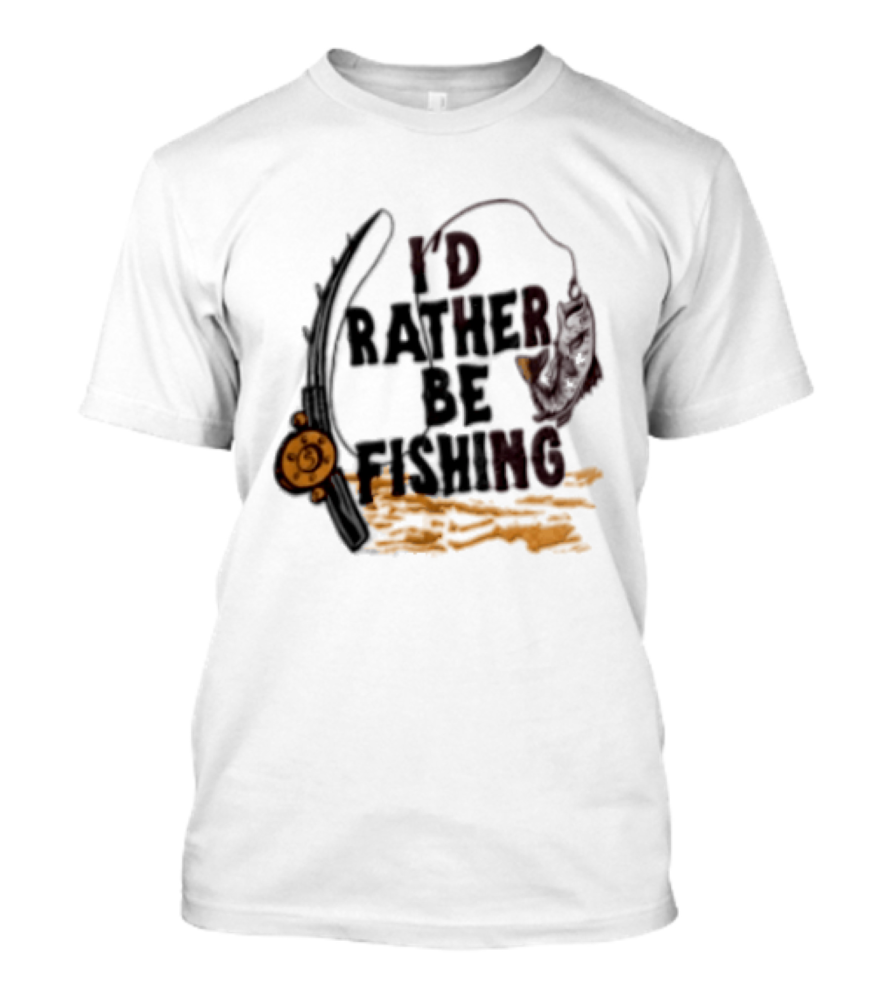 I'd Rather Be Fishing Reel Hook Outdoor Lovers T-Shirt