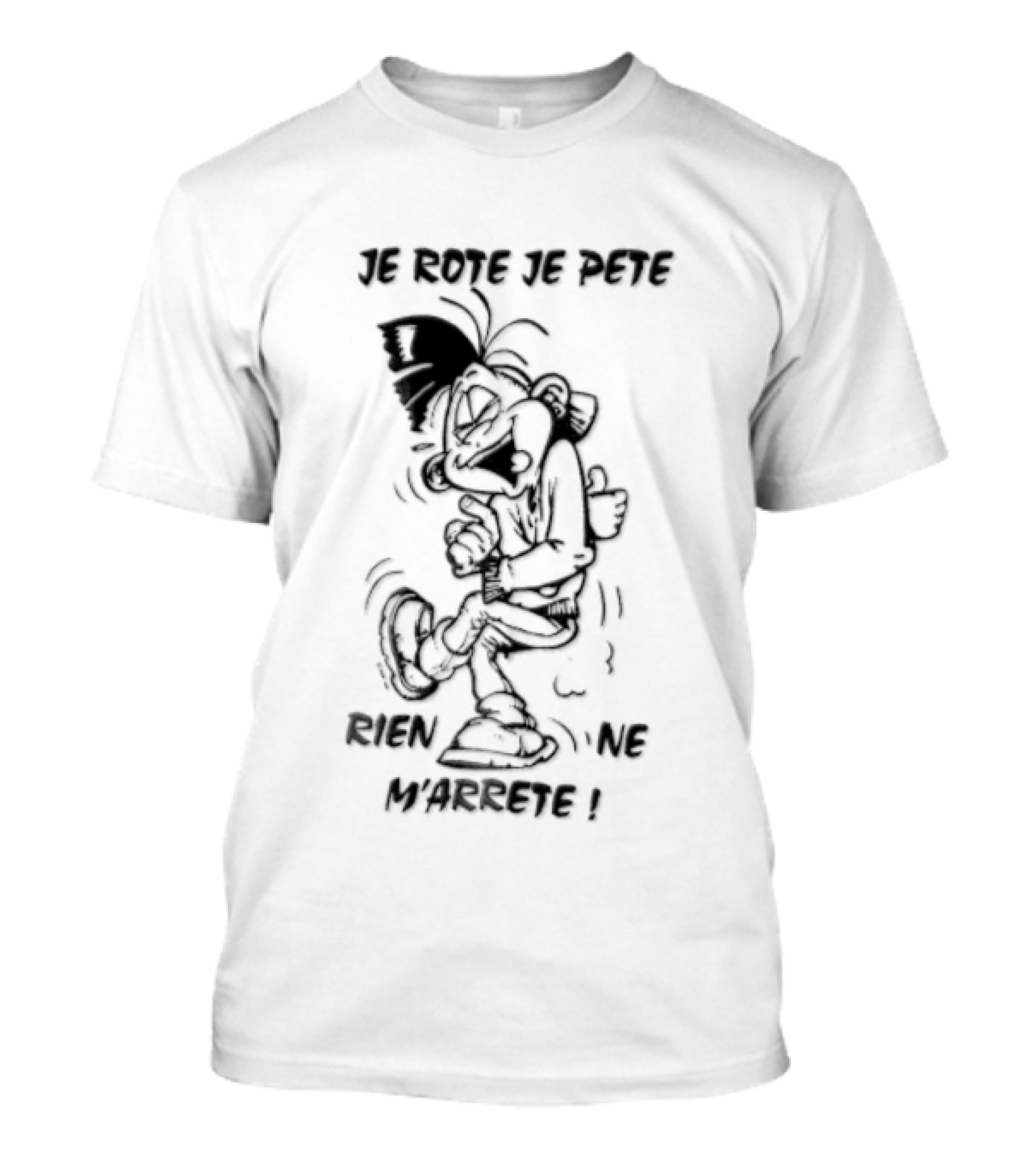 Je Rote Je Pete Rien Ne M'arrête Cartoon Caricature Dancing T-Shirt