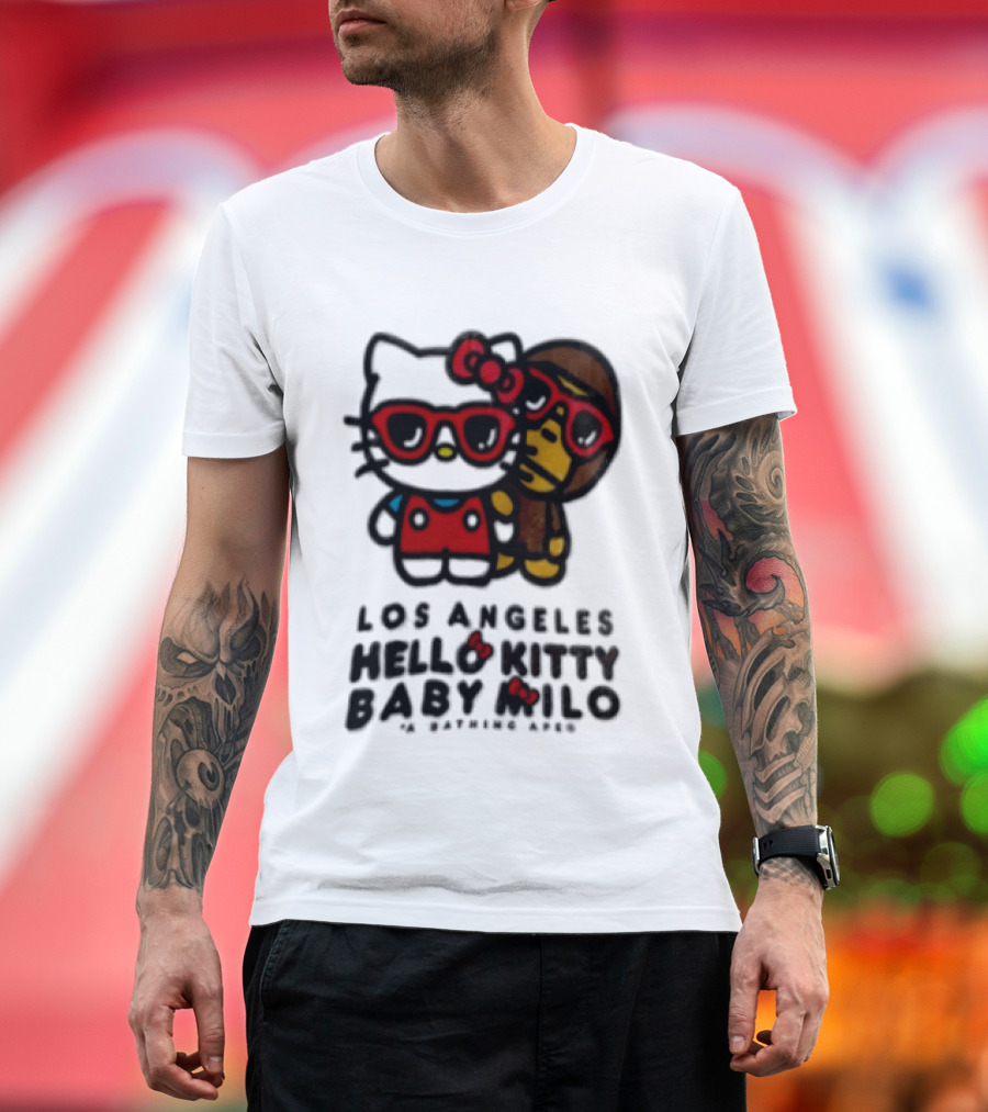 Los Angeles Hello Kitty Baby Milo A Bathing Ape Collaboration T-Shirt