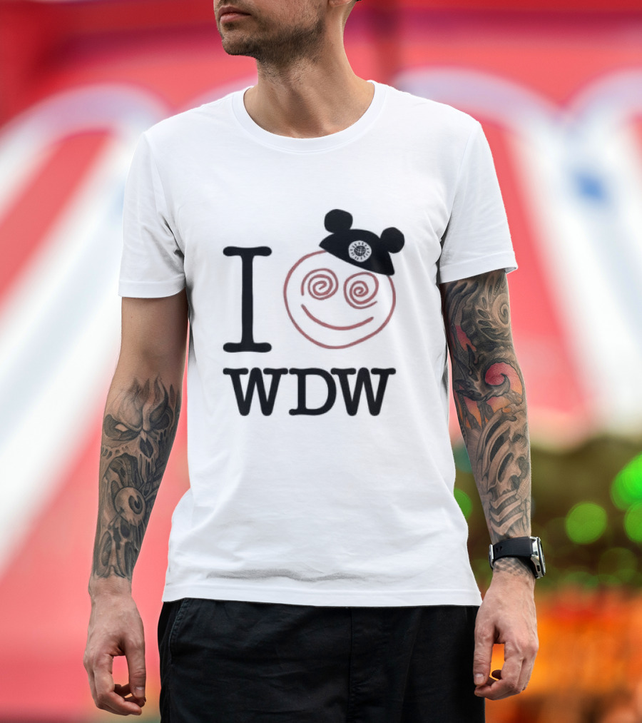 I Love WDW Smiley Face With Mouse Ears Lostbrostradingco T-Shirt