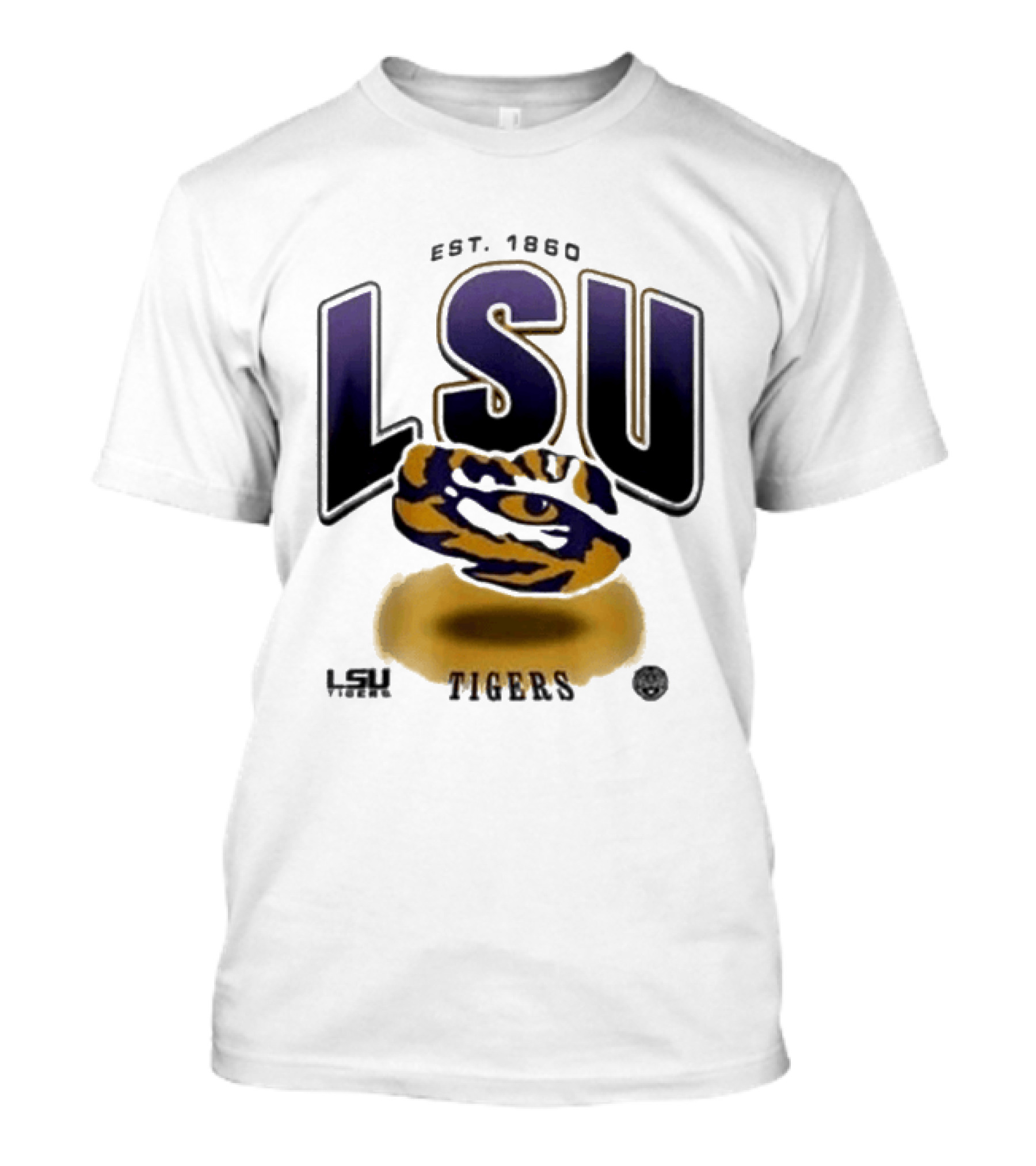LSU Tigers Est. 1860 Bold Letter Tiger T-Shirt