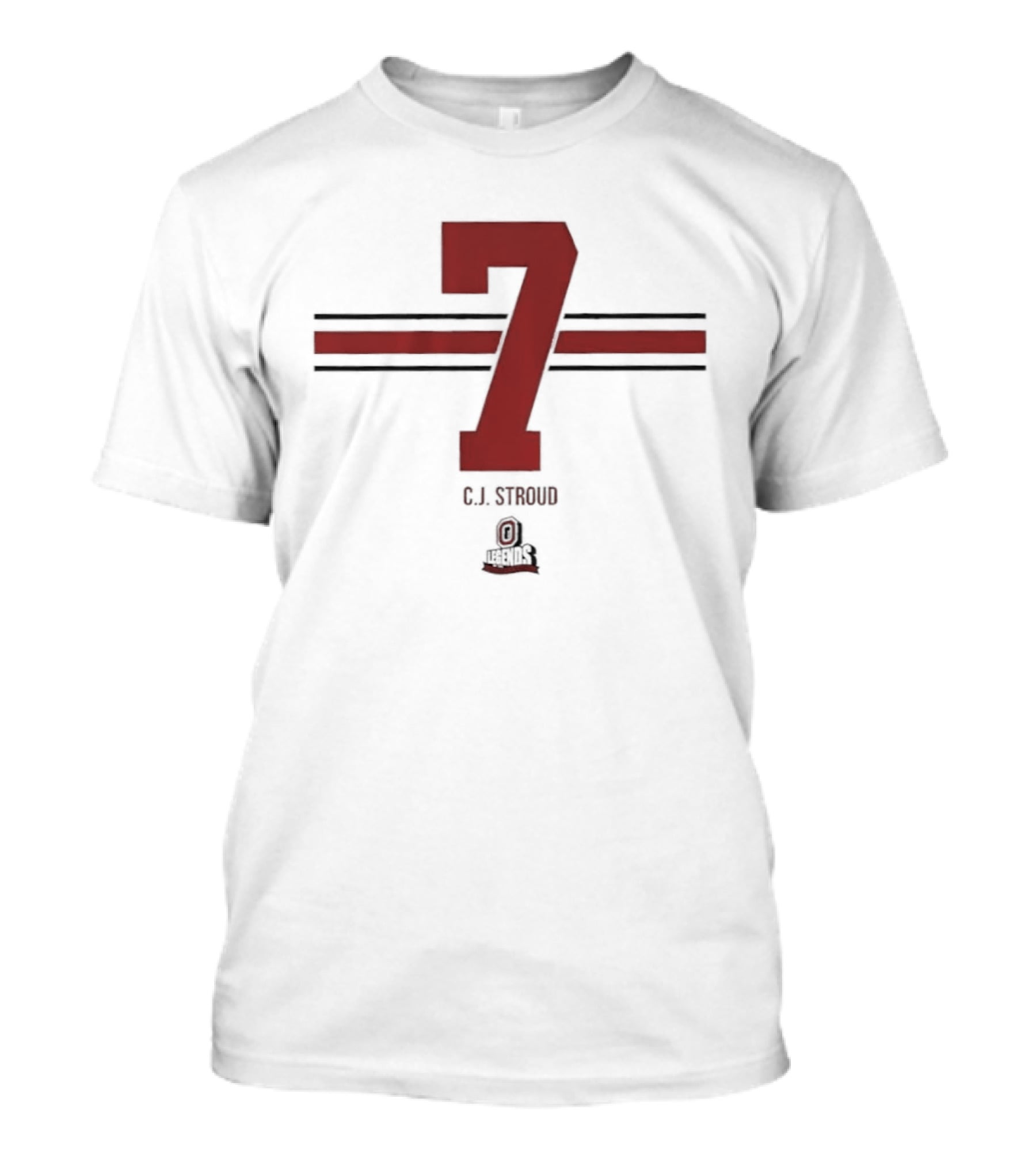 Ohio State Buckeyes C.J. Stroud 7 Stripe Football T-Shirt