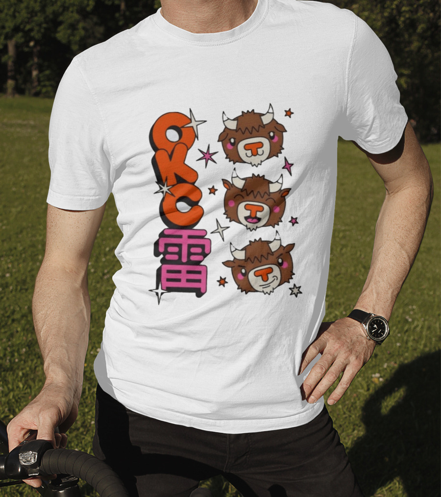OKC Thunder Kawaii Bison Buffalo NBA Japan T-Shirt