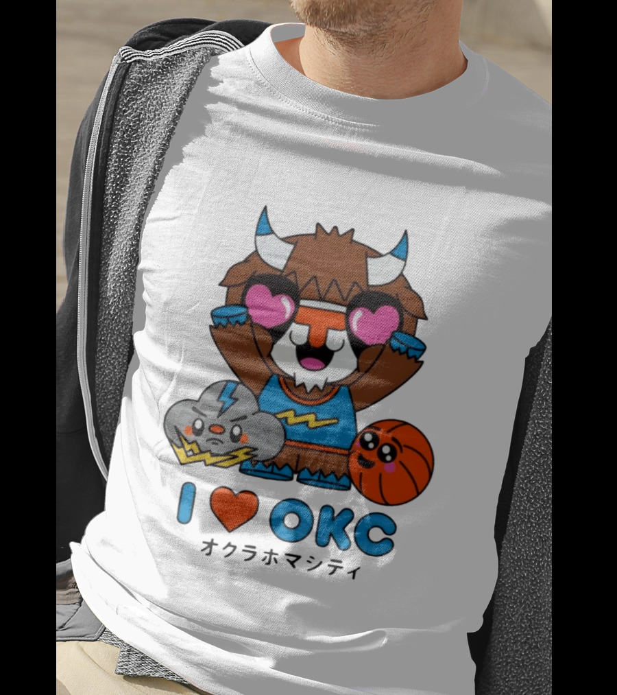 Oklahoma City Thunder Love OKC Basketball Thunderbolt T-Shirt