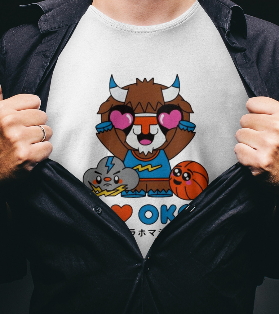Oklahoma City Thunder Love OKC Basketball Thunderbolt T-Shirt