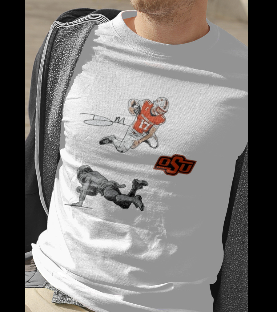 Oklahoma State Cowboys Football Drew Mestemaker Air Mesty OSU Quarterback 17 T-Shirt