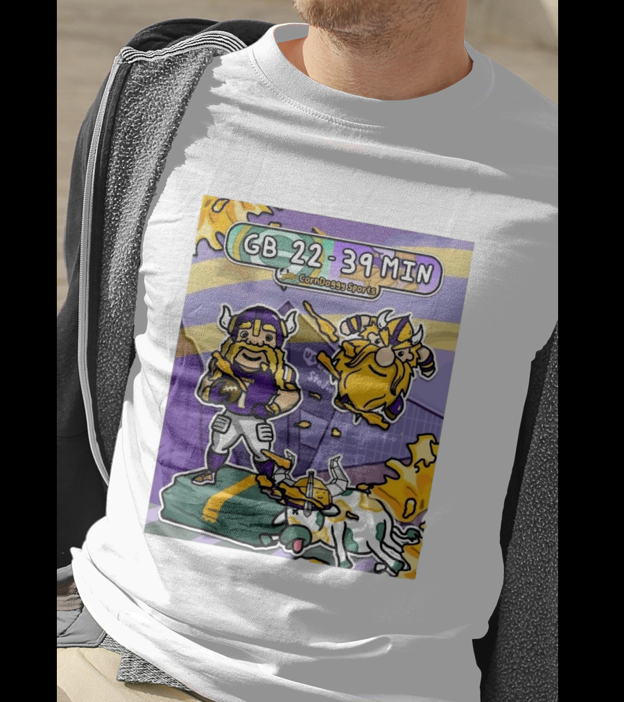 GB 22 39 MIN CornDoggy Sports Green Bay Packers Vs Minnesota Vikings T-Shirt