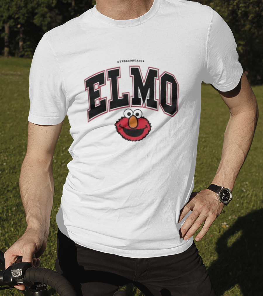 Qagoma Store 2023 Elmo College Red Ringer T-Shirt