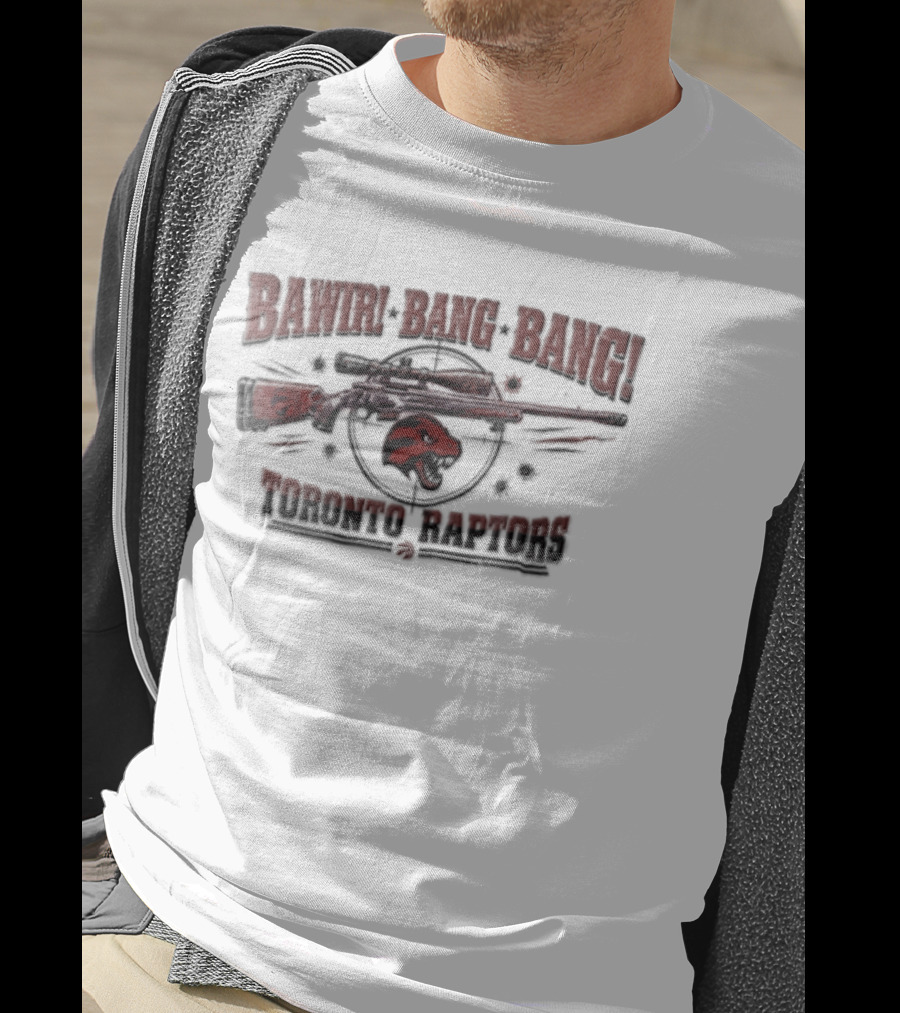 Toronto Raptors Bawir Bang Bang Sniper Rifle Dinosaur Head T-Shirt