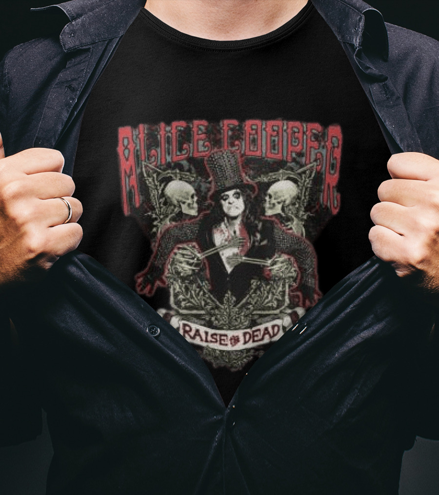 Alice Cooper Raise The Dead Skeleton Vintage Music T-Shirt